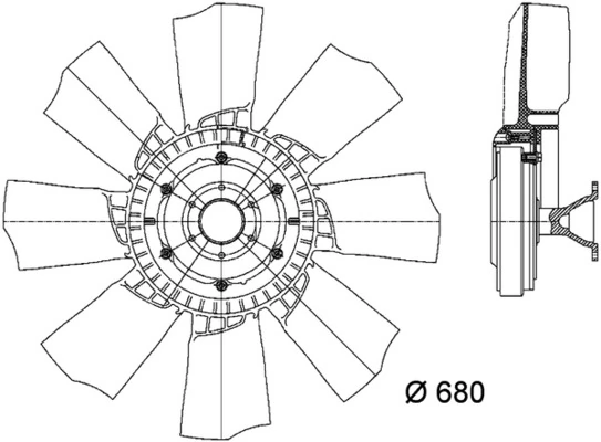 Ventilaator, mootorijahutus MAHLE CFF 425 000P