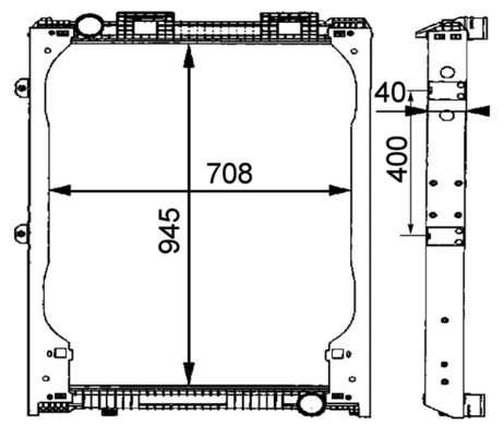 Radiaator, mootorijahutus MAHLE CR 685 000P
