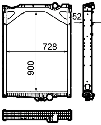 Radiaator, mootorijahutus MAHLE CR 1921 000P