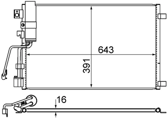 Kondensaator, kliimaseade MAHLE AC 605 000S