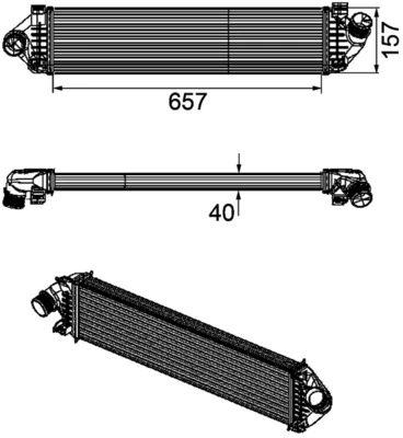 Kompressoriõhu radiaator MAHLE CI 190 000P