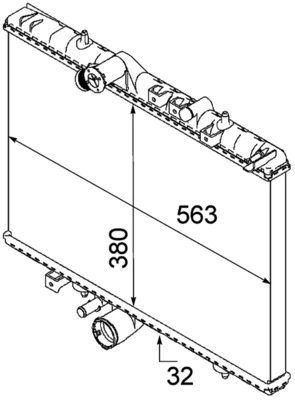 Radiaator, mootorijahutus MAHLE CR 884 000P