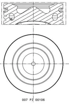 Kolvid MAHLE 007 PI 00106 000