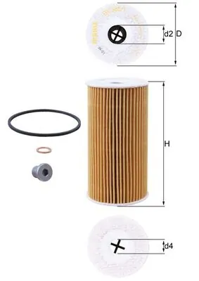 Õlifilter MAHLE OX 365/1D