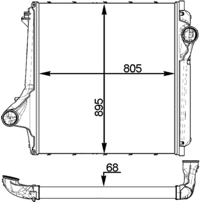 Kompressoriõhu radiaator MAHLE CI 374 000P