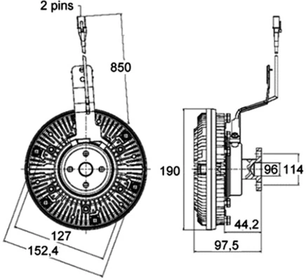Sidur, radiaatoriventilaator MAHLE CFC 136 000P