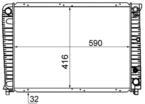 Radiaator, mootorijahutus MAHLE CR 654 000S