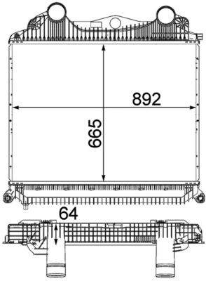 Kompressoriõhu radiaator MAHLE CI 123 000P
