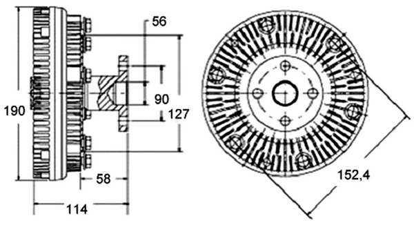 Sidur, radiaatoriventilaator MAHLE CFC 140 000P