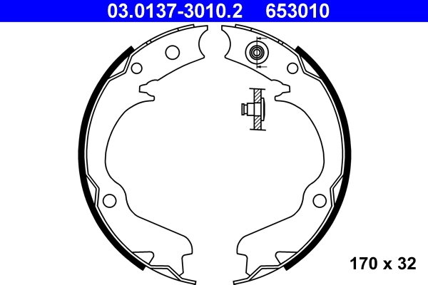 Piduriklotside komplekt, seisupidur ATE 03.0137-3010.2