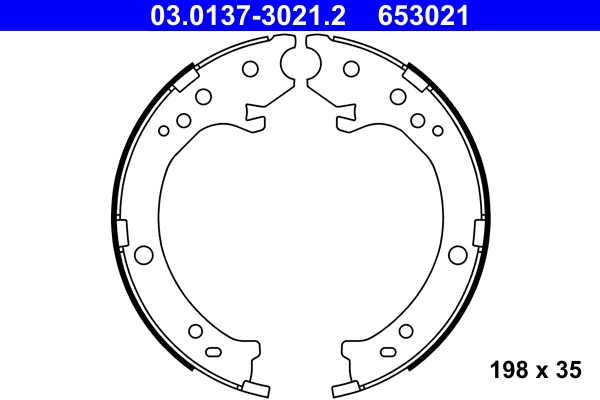 Piduriklotside komplekt, seisupidur ATE 03.0137-3021.2