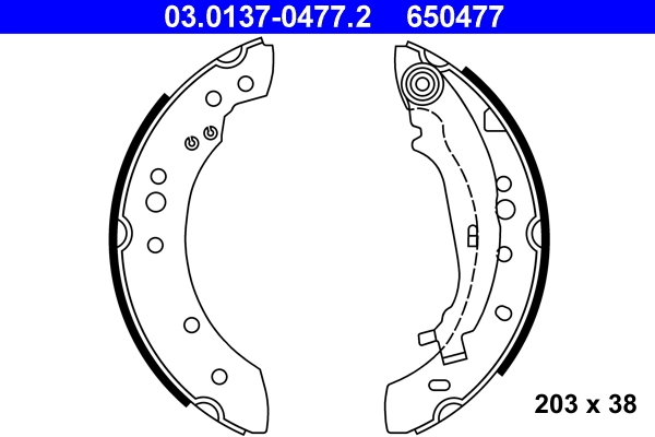 Piduriklotside komplekt ATE 03.0137-0477.2