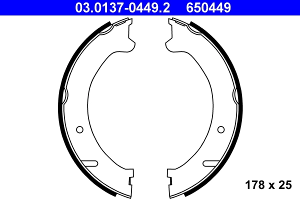 Piduriklotside komplekt, seisupidur ATE 03.0137-0449.2