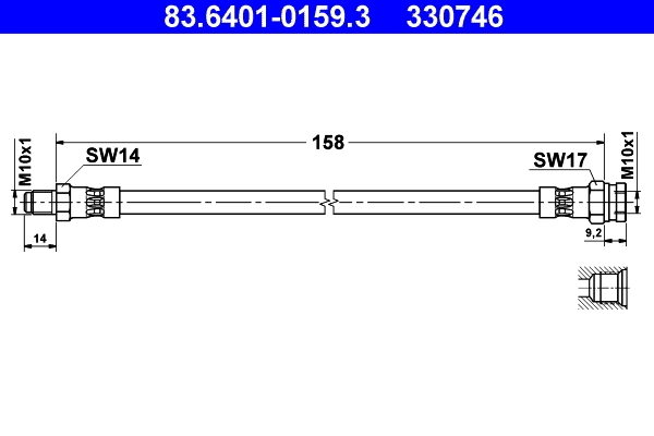 Pidurivoolik ATE 83.6401-0159.3