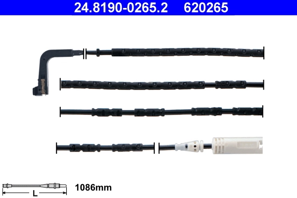 Hoiatuskontakt, piduriklotsi kulumine ATE 24.8190-0265.2