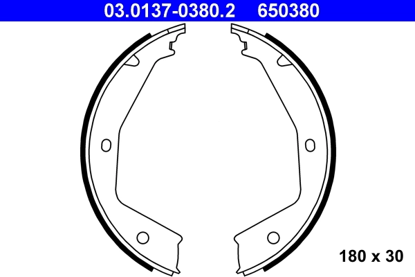 Piduriklotside komplekt, seisupidur ATE 03.0137-0380.2