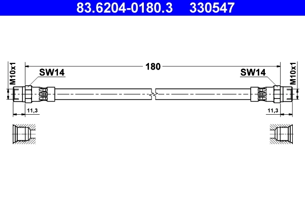 Pidurivoolik ATE 83.6204-0180.3