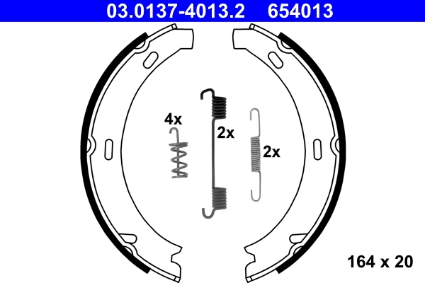 Piduriklotside komplekt, seisupidur ATE 03.0137-4013.2