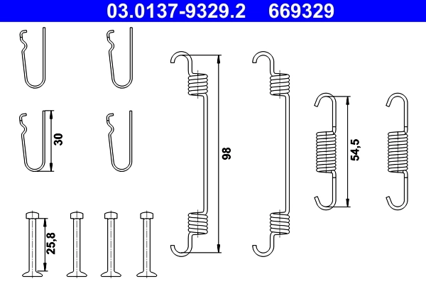 Lisakomplekt, seisupiduriklotsid ATE 03.0137-9329.2