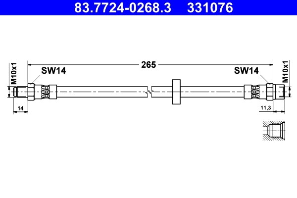 Pidurivoolik ATE 83.7724-0268.3