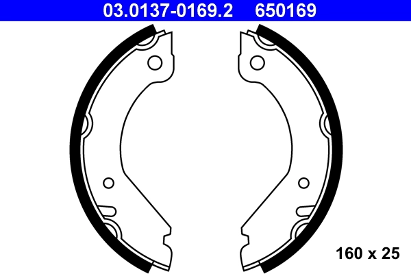 Piduriklotside komplekt, seisupidur ATE 03.0137-0169.2