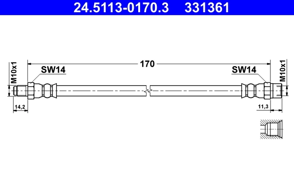 Pidurivoolik ATE 24.5113-0170.3
