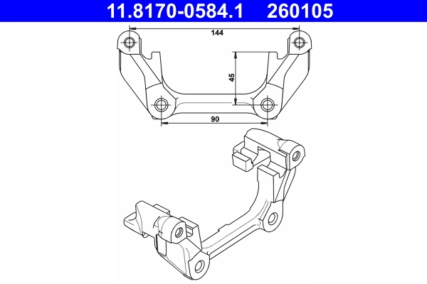 Kinnitus, pidurisadul ATE 11.8170-0584.1