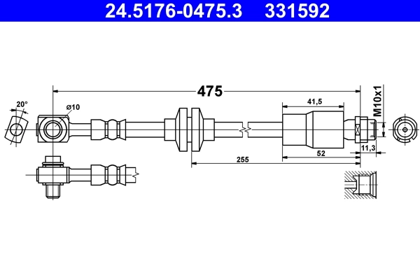 Pidurivoolik ATE 24.5176-0475.3