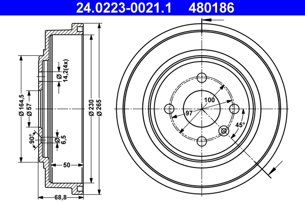 Piduritrummel ATE 24.0223-0021.1