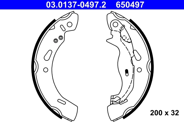 Piduriklotside komplekt ATE 03.0137-0497.2