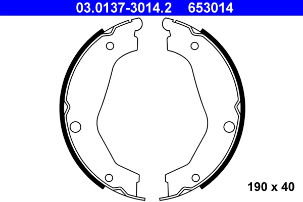 Piduriklotside komplekt, seisupidur ATE 03.0137-3014.2