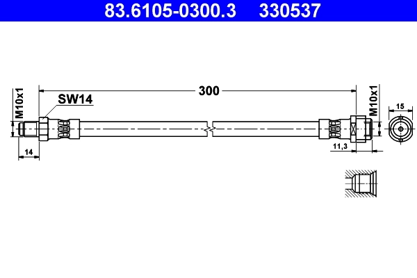 Pidurivoolik ATE 83.6105-0300.3