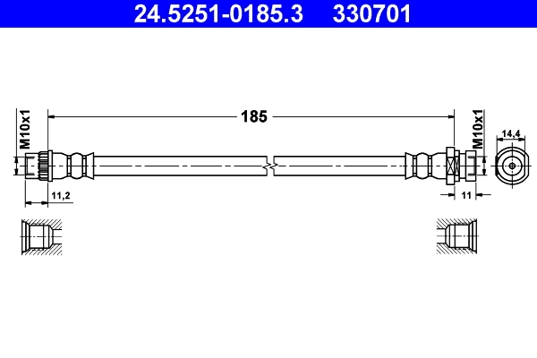 Pidurivoolik ATE 24.5251-0185.3