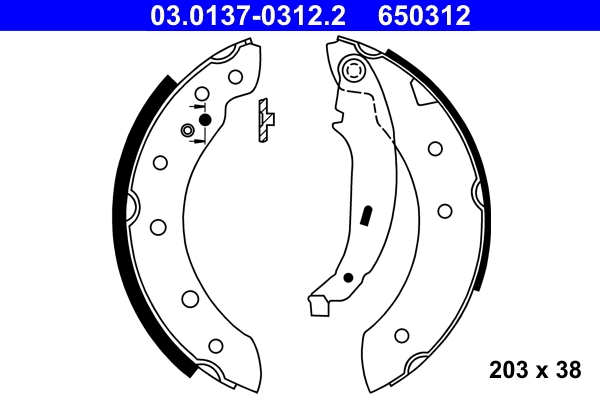 Piduriklotside komplekt ATE 03.0137-0312.2