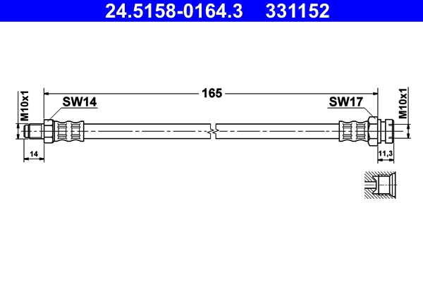 Pidurivoolik ATE 24.5158-0164.3