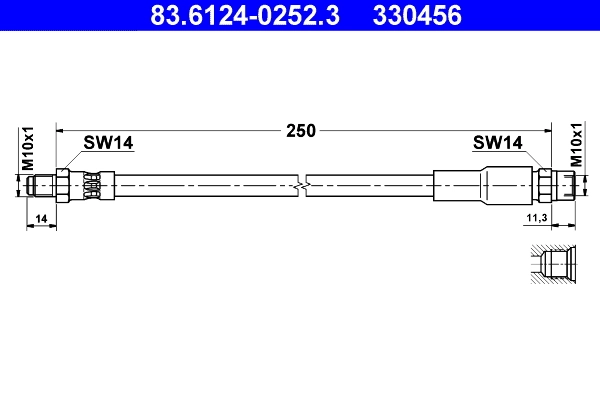 Pidurivoolik ATE 83.6124-0252.3
