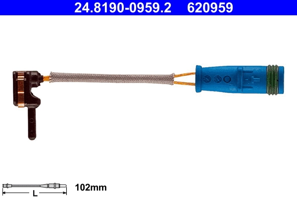 Hoiatuskontakt, piduriklotsi kulumine ATE 24.8190-0959.2