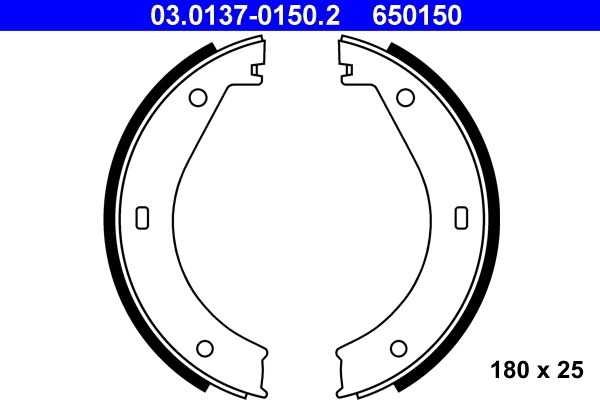 Piduriklotside komplekt, seisupidur ATE 03.0137-0150.2