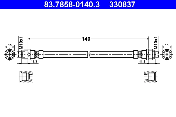 Pidurivoolik ATE 83.7858-0140.3