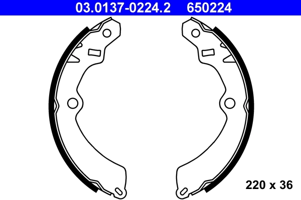 Piduriklotside komplekt ATE 03.0137-0224.2