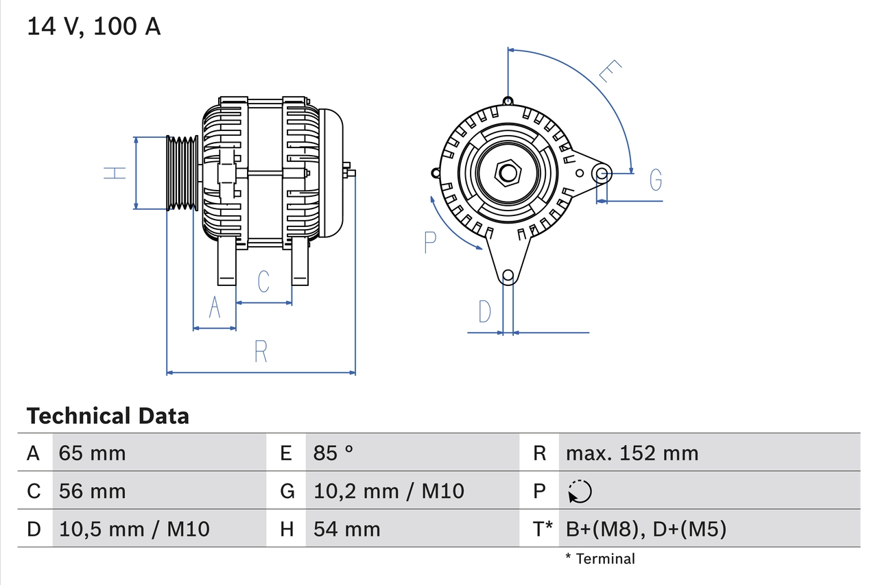 Generaator BOSCH 0 986 047 270
