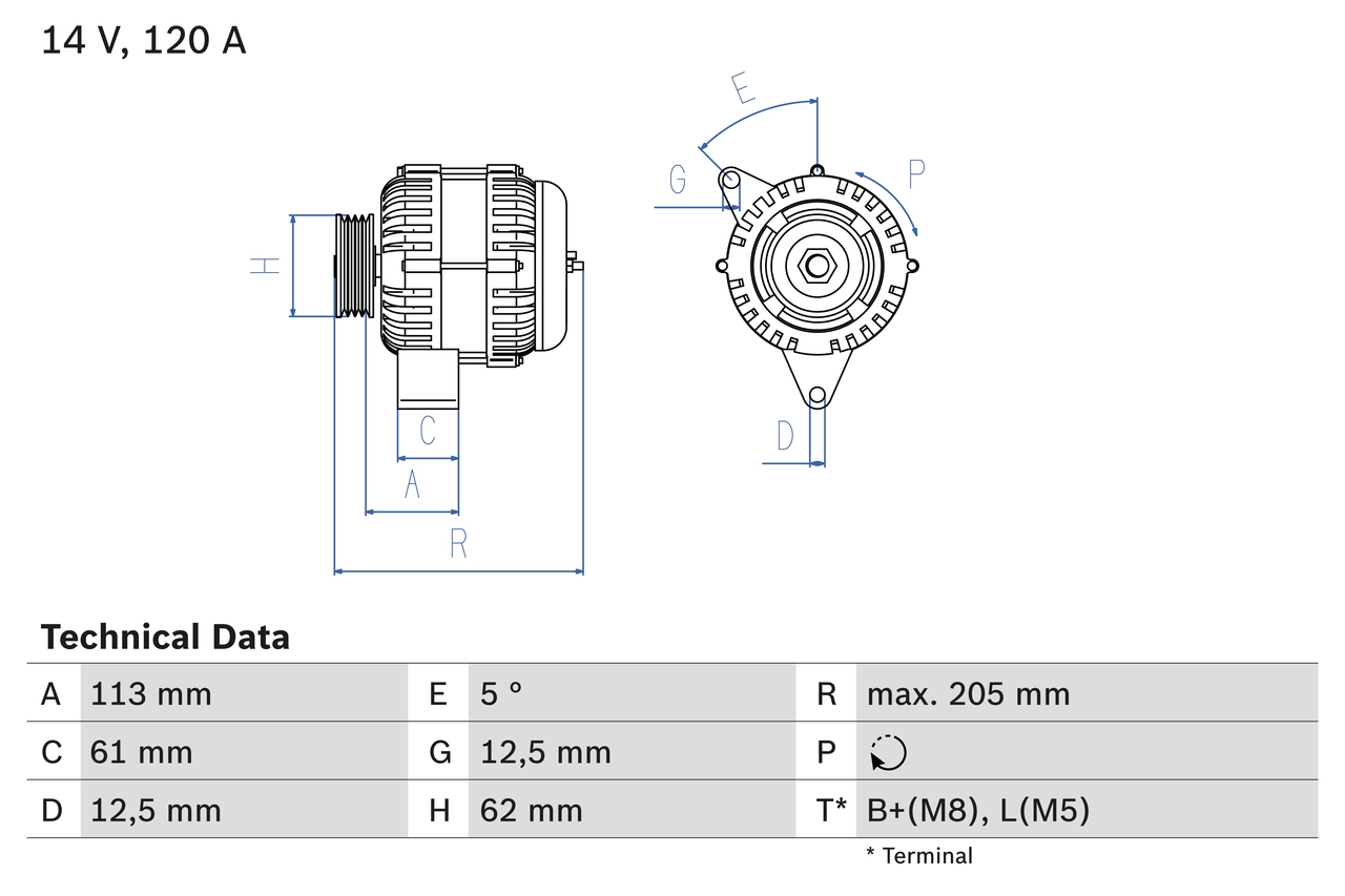 Generaator BOSCH 0 986 049 530