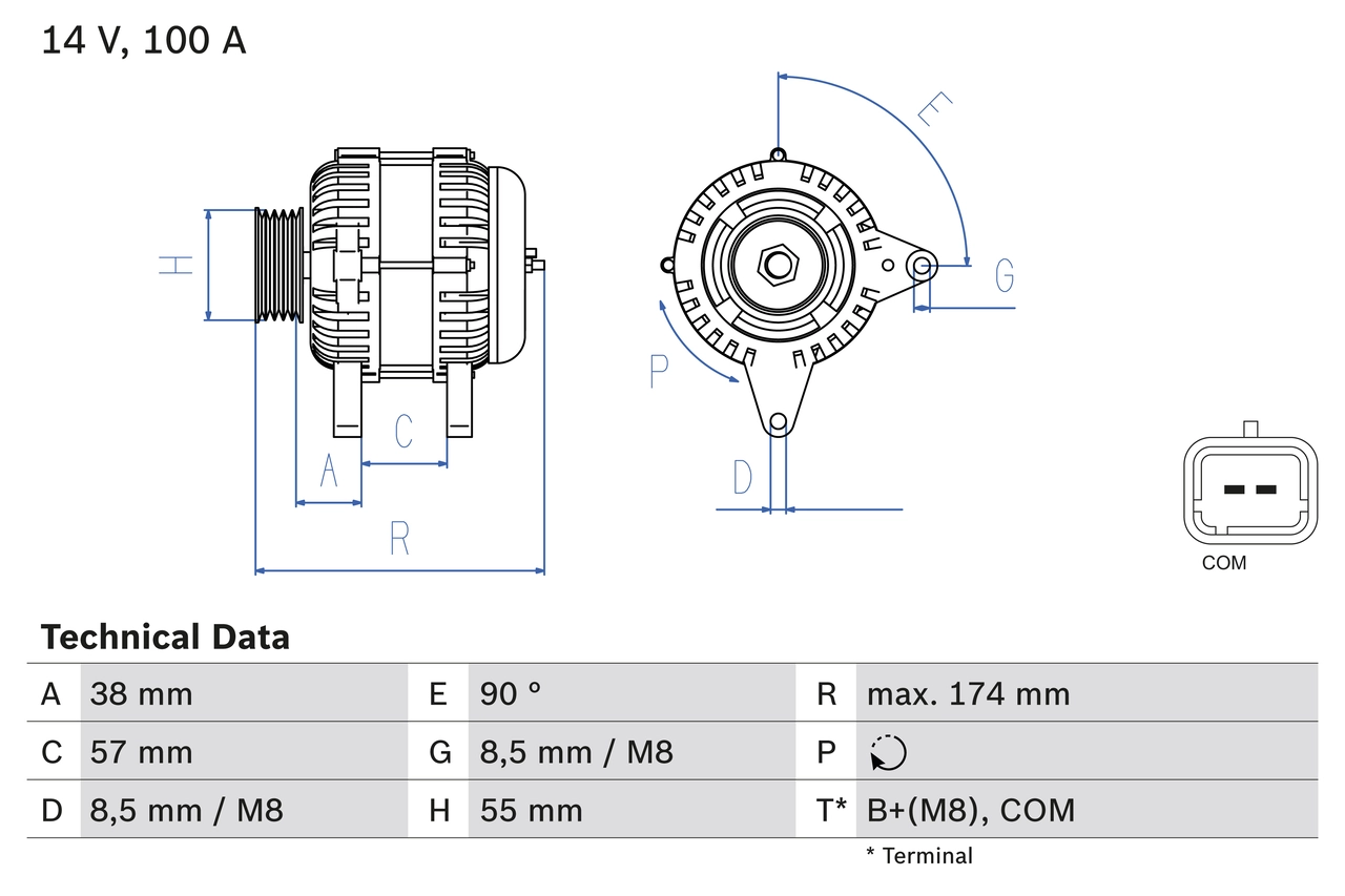 Generaator BOSCH 0 986 083 200