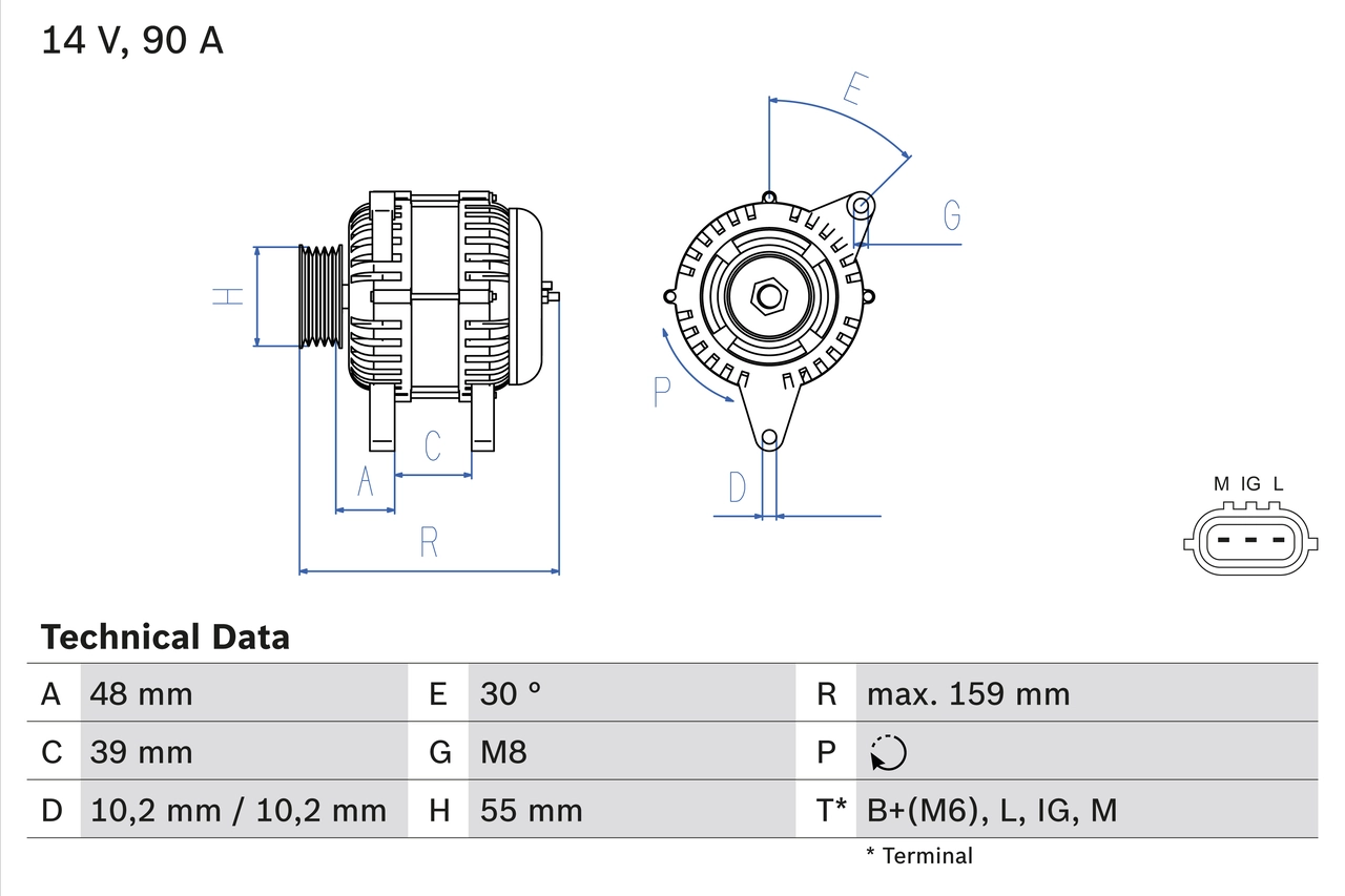 Generaator BOSCH 0 986 049 211