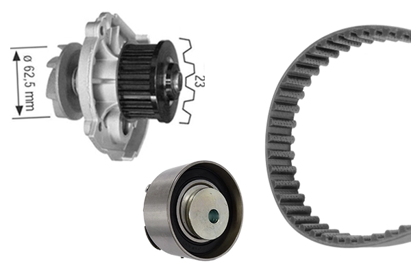 Veepump + hammasrihmakomplekt BOSCH 1 987 948 889