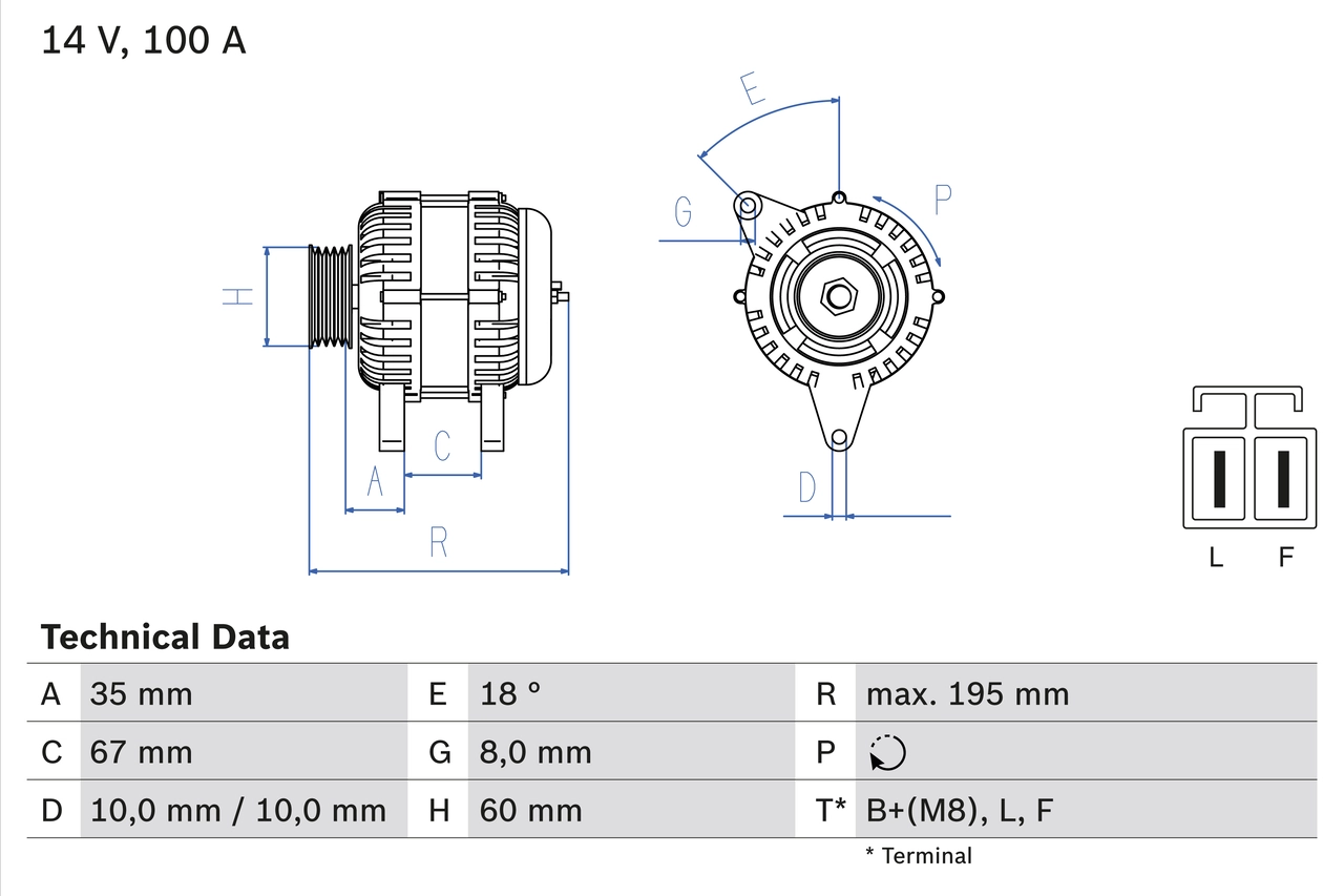 Generaator BOSCH 0 986 081 150