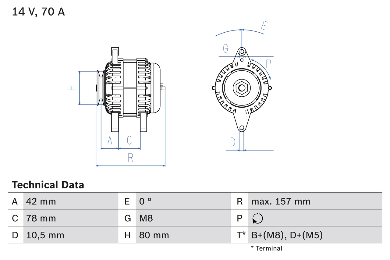 Generaator BOSCH 0 986 040 850