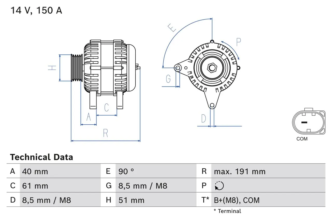 Generaator BOSCH 0 986 085 020
