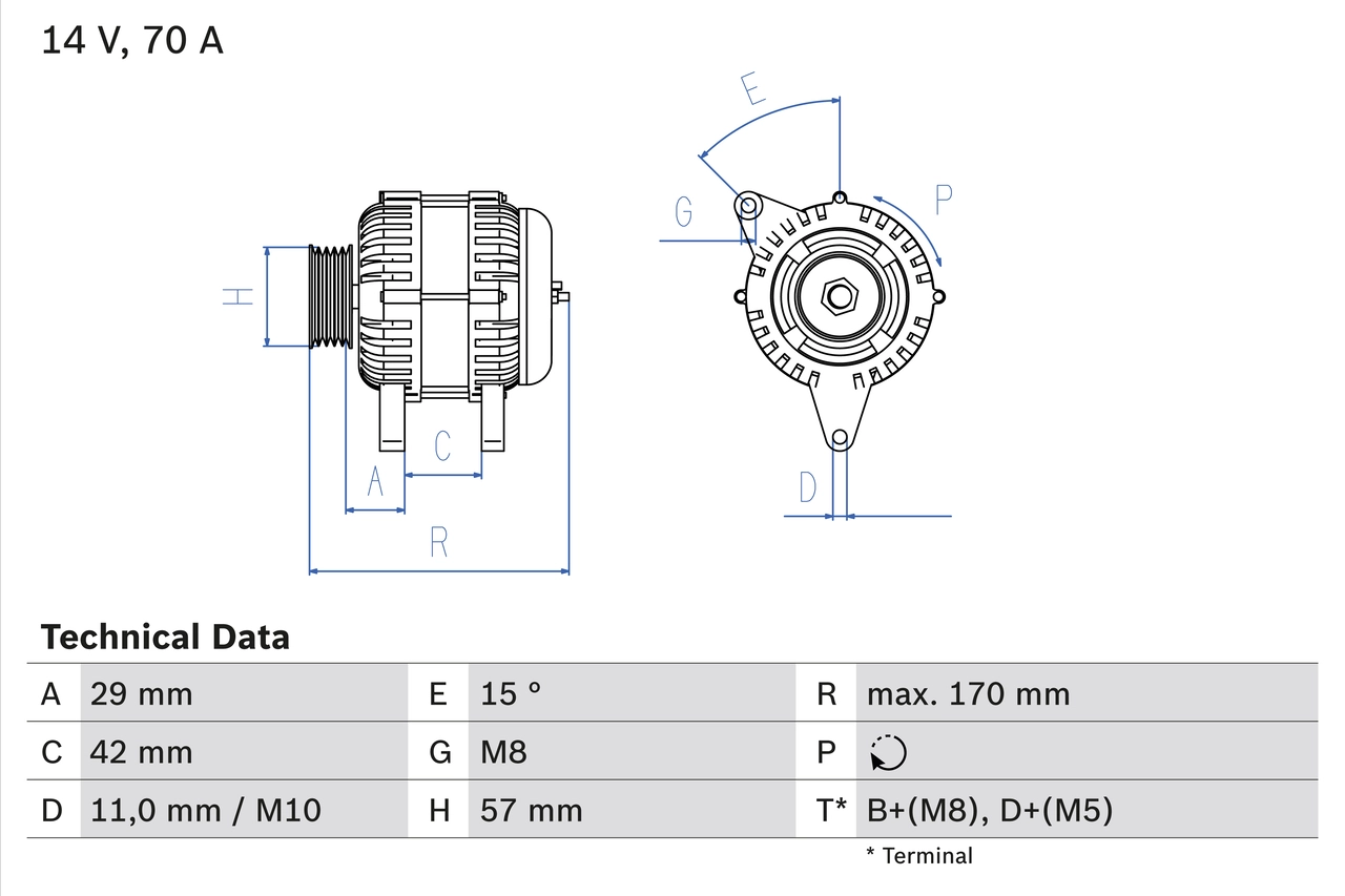 Generaator BOSCH 0 986 049 960