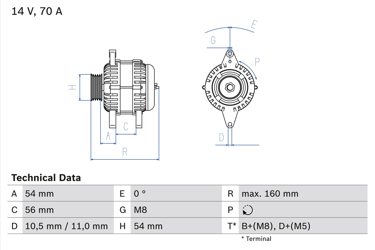 Generaator BOSCH 0 986 041 260